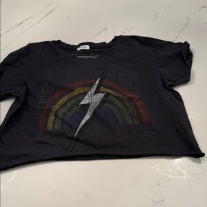 Prince Peter Lightening Bolt/Rainbow cropped top